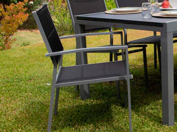 sillas exterior aluminio mediterráneo con apoyabrazos